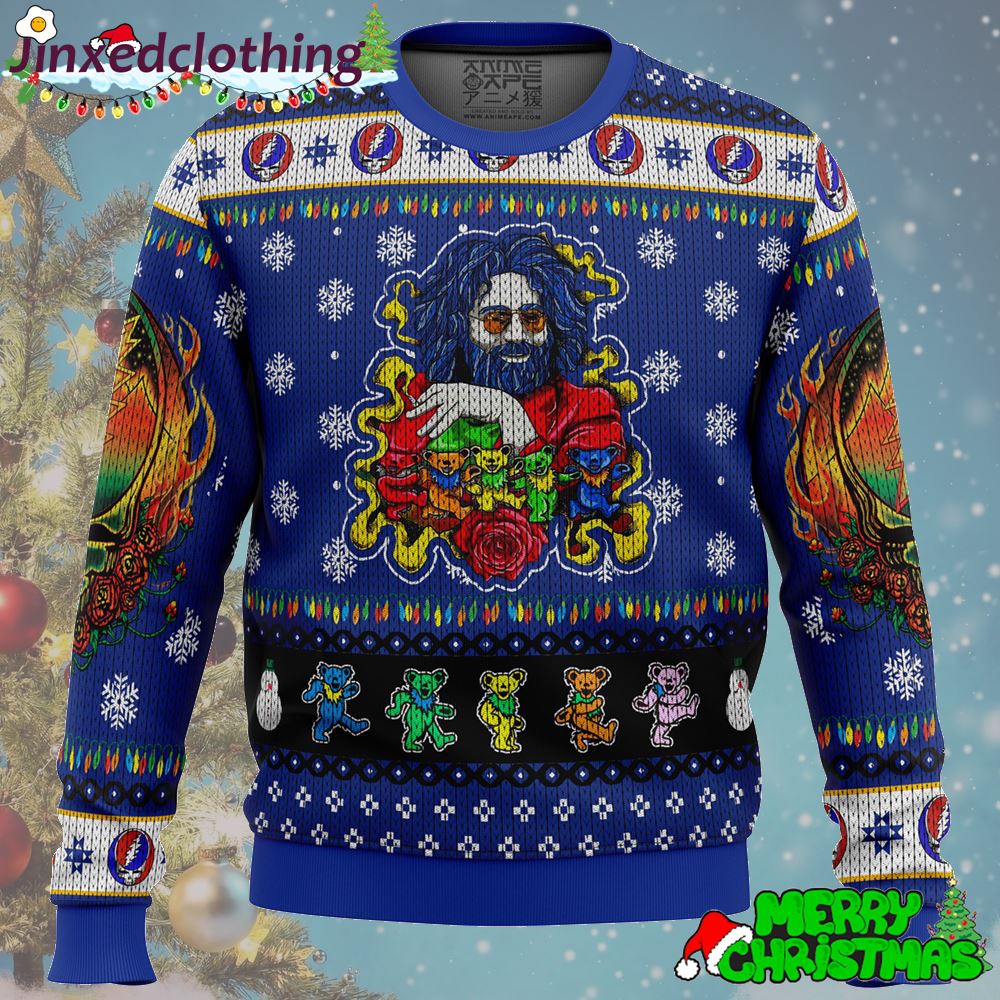 Jerry Garcia Grateful Dead Ugly Christmas Sweater Funny 